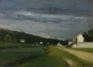 Pejzaż z burzowym niebem, 1864